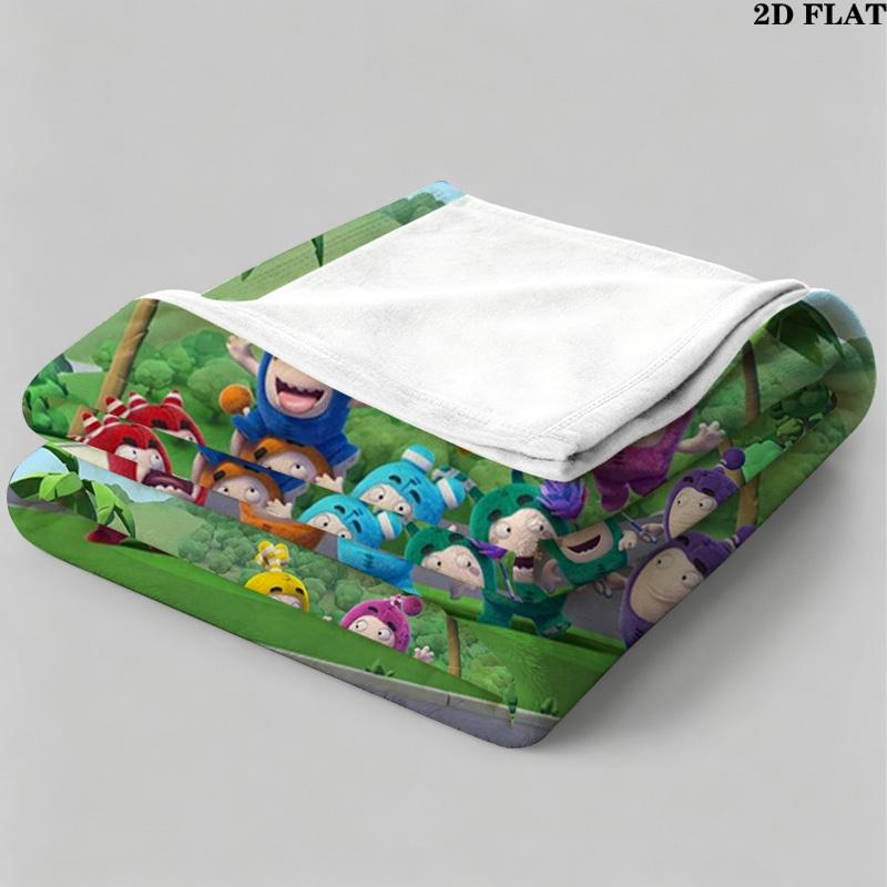 Oddbods Flanelldecke mit Aufdruck Hohe Qualität Warm Gemütlich Decke für Alle Jahreszeiten Perfekt für Geschenke Heimdekoration