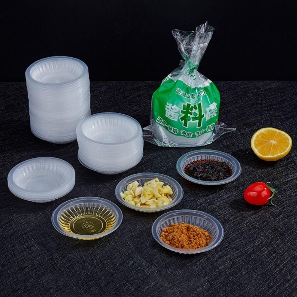 

25/50 ШТ. 30 мл Стаканчики для соусу Пластиковий одноразовий посуд Одноразова тарілка для приправ Домашній обідній бар 25PCS