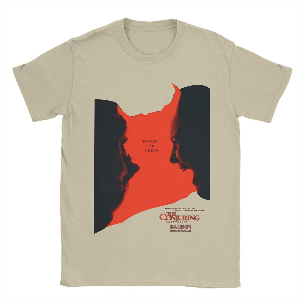 The Conjuring Movie   T-Shirt Men  Vintage Pure Cotton Tees Round Neck Short Sleeve T Shirt New Arrival Clothing