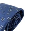 HERMES H pattern silk tie Navy silk Used