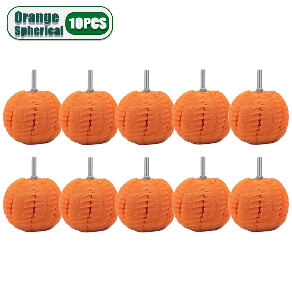 1-10PCS Car Hub Polishing Sponge Conical Grinding Wheel Metal Plastic Auto Rim Cleaner Car Polishing Tool Accessories