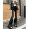 American personalized micro-pull jeans women's spring and autumn new slim-fitting, thin and high-waisted horseshoe jeans