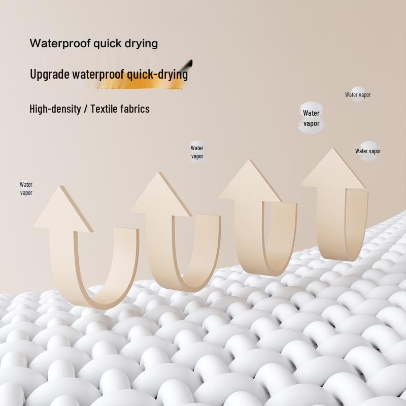 Yicang Warm Yellow Dry/Wet Separation Shower Curtain