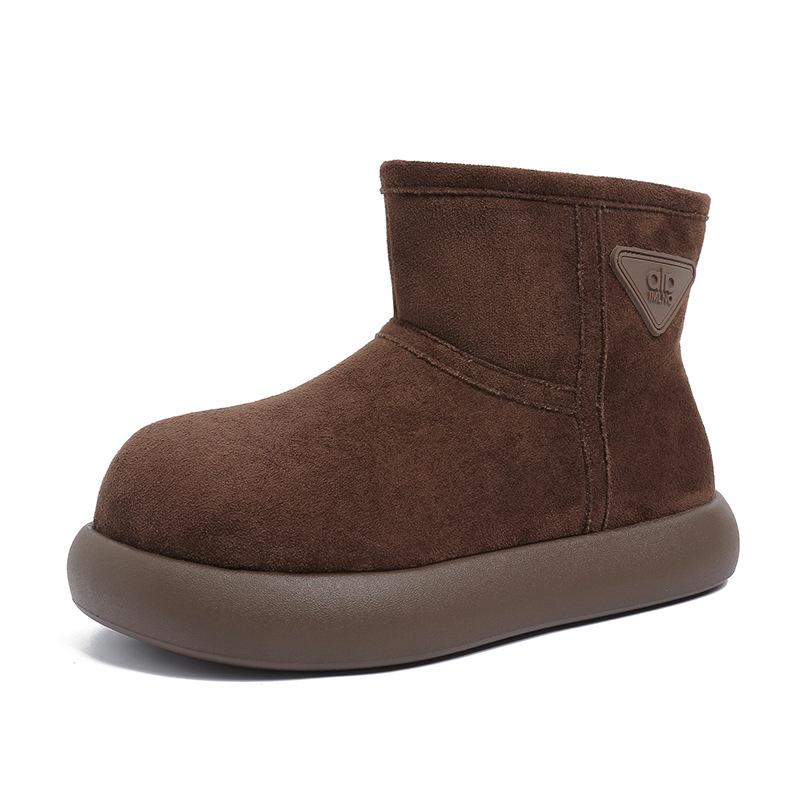 

Женские пушистые сноубутсы Birkenstock на толстой подошве, новая зимняя коллекция 2025, утепленные хлопковые ботинки с утолщенной подкладкой, короткие ботинки 40 темно-коричневого