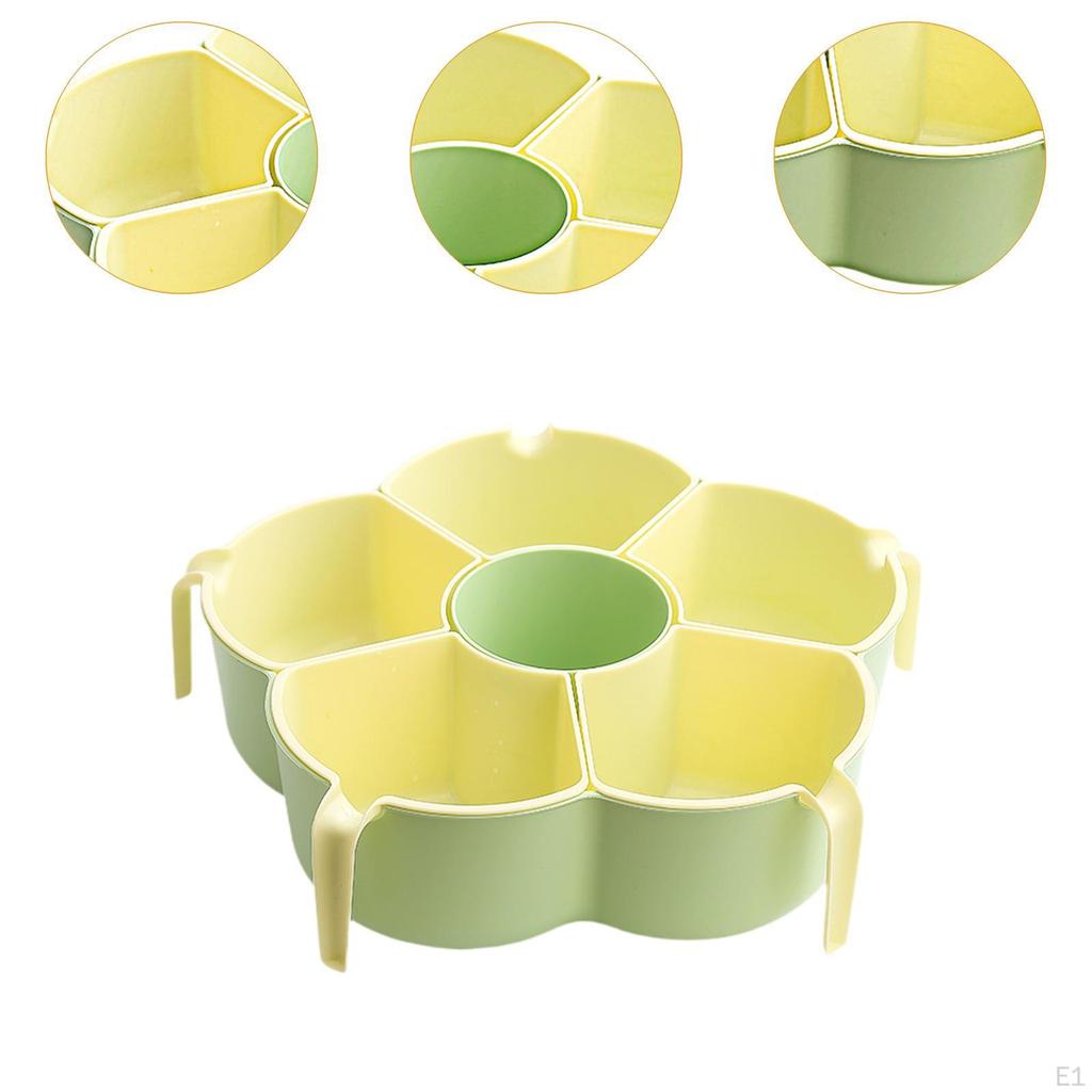 Otočný talíř na jídlo o 360° s přihrádkami pro venkovní akce