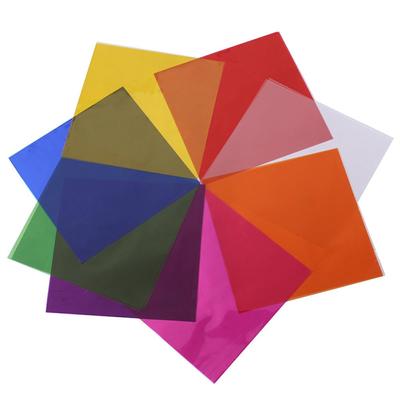 Colored Cellophane 8 Set of Colored Transparent Cellophane For Graduation Gift Craft Paper Sheets, Colors, 80, Cellophane, Cellophane, Children's