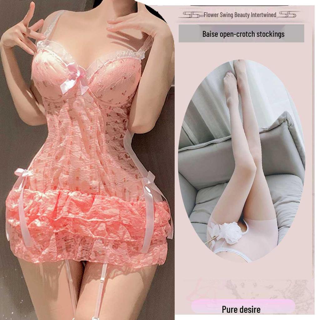 Shangxiaolou Sexy Dessous: Push-Up Spitzen-Bügel-BH & Westen-Set für kleine Oberweiten