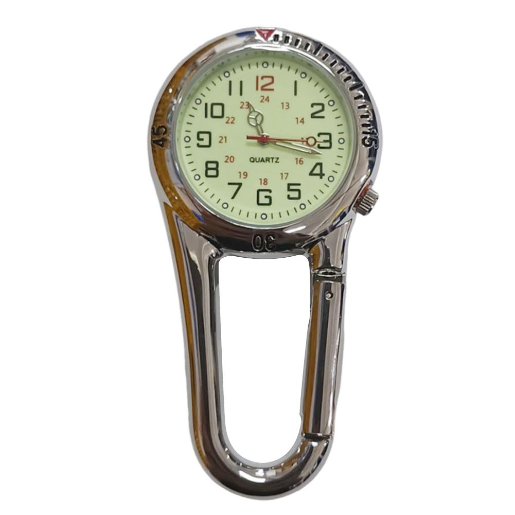 

Backpack Fob Belt Watch Outdoor Backpack Camping Tool Clip on Multi-Function Digital Carabiner Watch For Hiking Mountaineering серебряный