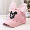 Children Big Bow cartoon Baseball Cap Cute Girls Pearl Snapback caps Sun Caps Mesh Rabbit Ear UV Protection Summer Hats boy