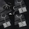 Christian Cross-shaped Keychain Alloy Keychain with Mini Book Pages Faithful Bag Charm Christian Anniversary Gift