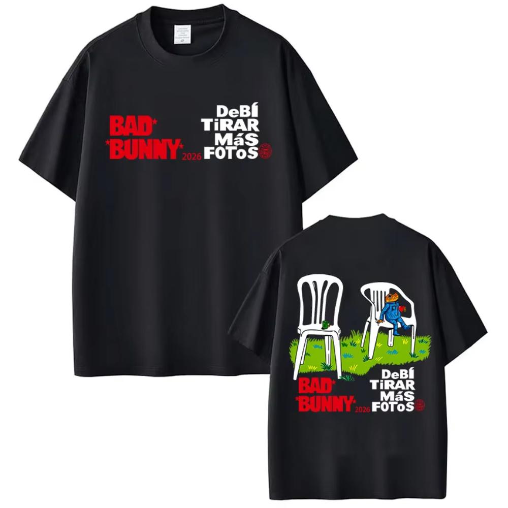 

Rapper Bad Bunny Debi Tirar Mas Fotos DTMF T Shirts Men s Clothing Fashion Harajuku T-shirts Cotton Casual Short Sleeve T-shirts S разноцветный