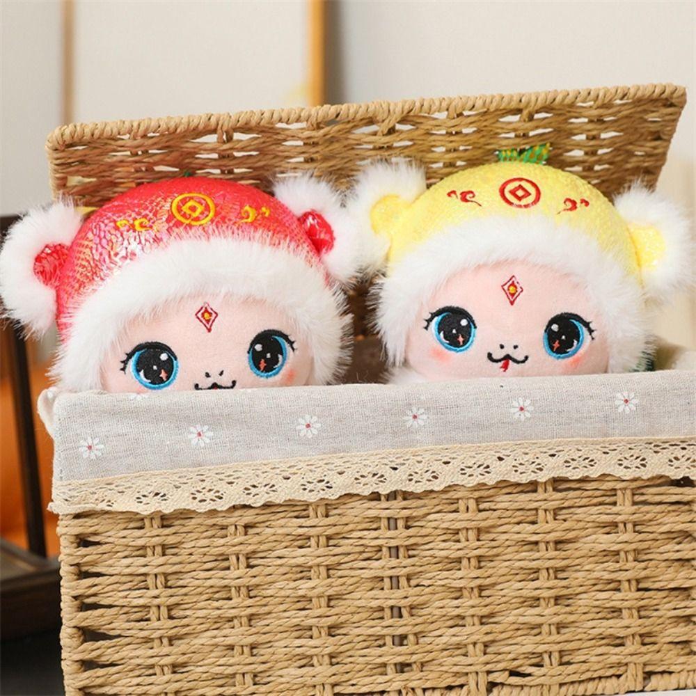 Red/Yellow New Year Snake Doll Creative Cartoon Animal Pendant Cute Snake Year Plush Toys  Friends