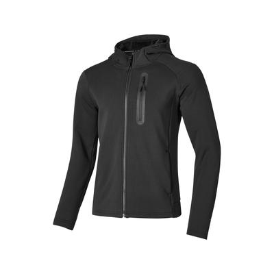 Solid Color Hooded Casual Long Sleeve Jacket Men Jackets Black P424M169-0018