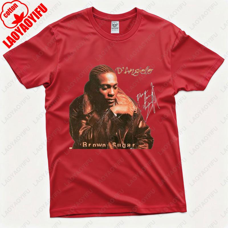 DAngelo Brown Sugar Album T Shirt Fashion Hiphop Harajuku Streetwear Gift for Fans High Quality Men Woman Cotton Shortsleeve