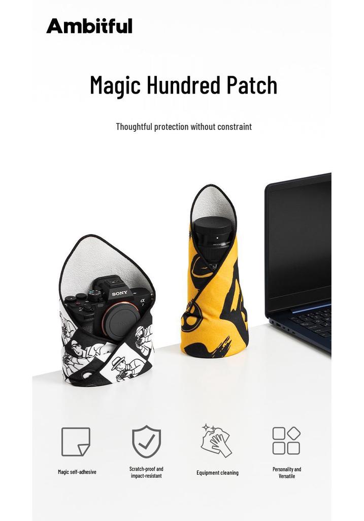 Ambitful Magic Velcro Fabric Camera Lens Wrap Bag