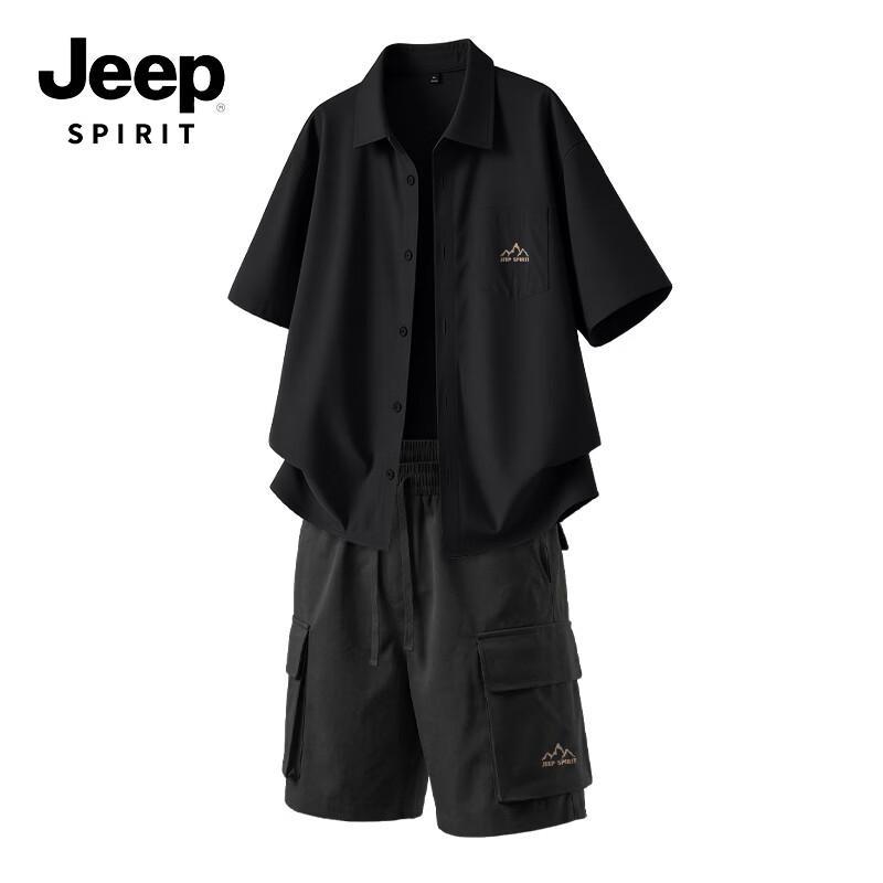 JEEP SPIRIT Men s Summer Casual Two-Piece Outfit XL