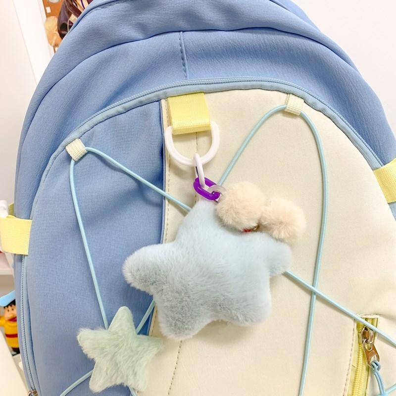 Contrast Backpack Backpack Large Capacity Junior High School Student Schoolbag