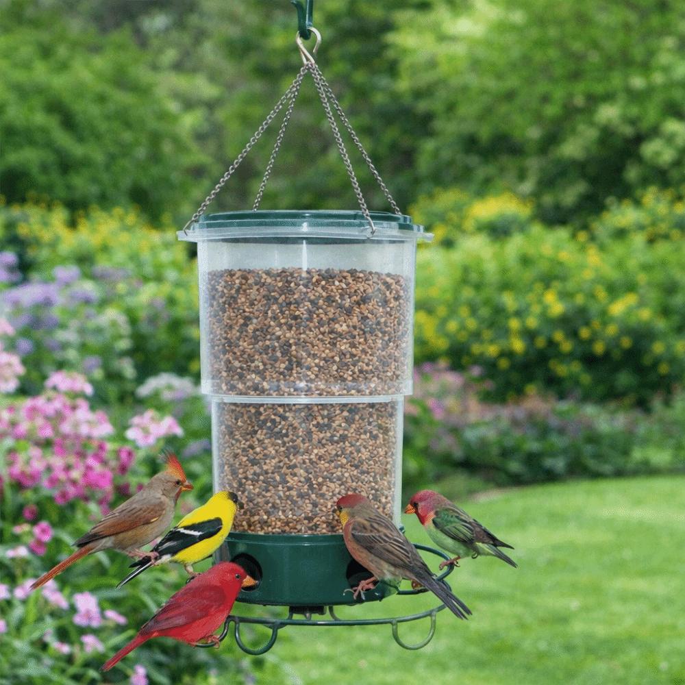 Telescopic Hanging Bird Feeder Transparent Plastic Bird Water Dispenser Large Capacity Hummingbird Feeder Outdoor Decoration