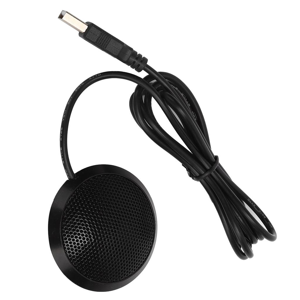 USB Desktop Microphone Portable 360 Degree Pickup Omnidirectional Condenser Mic for Meeting LiveWithout Switch