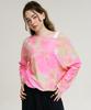 Leijibi Cotton Candy String Oversized Women'S Long Sleeve Rash Guard Pink