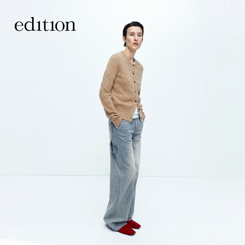 

Издание Облачная Шерсть Кашемир Смесь Ретро Вязаный Косами Кардиган M