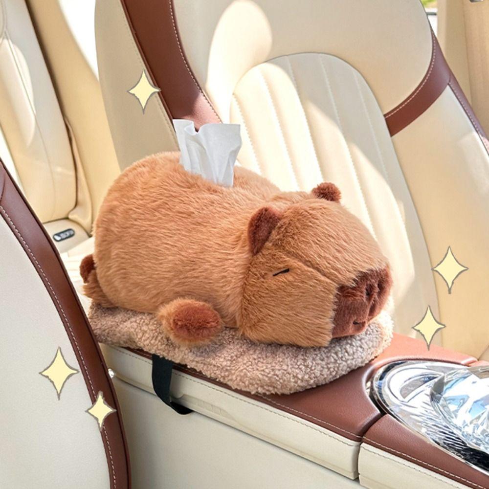 Cartoon Animal Car Tissue Box Panda Plush Doll Auto Interior Backseat Tissue Holder  Car Seat