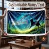 Cat Theme Throw Blanket Custom Name Text Personalized Blanket Soft Cozy Blanket for Home Sofa Bed