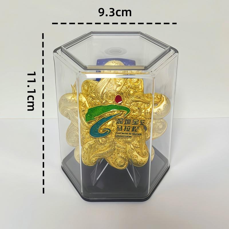 

Acrylic Marathon Medal Display Stand Gold Award Storage Box Dustproof Showcase Sports Fitness PVC Family Organizer