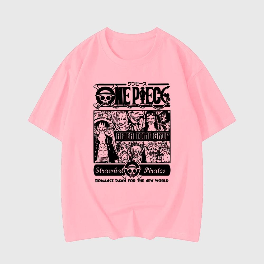 ONE PIECE Luffy Animace Pánské Dámské Letní Trička Ležérní Sportovní Fitness Volné Oversized Pohodlné Bavlněné Krátký Rukáv Top