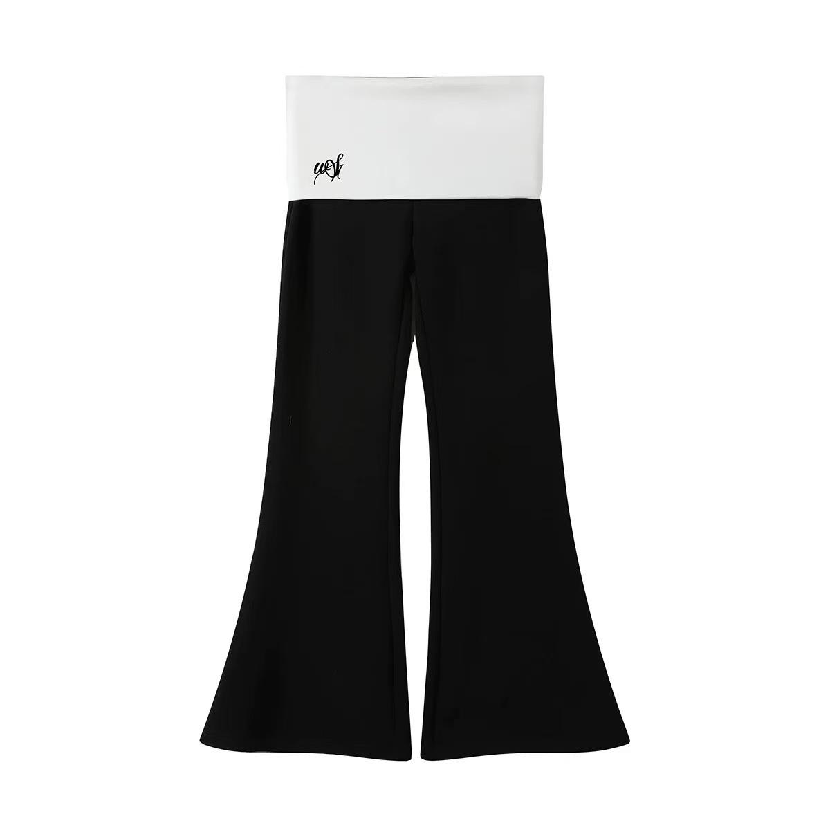 Женский вязаный комплект из двух предметов WESTAYON: топ-майка и повседневные брюки Medium