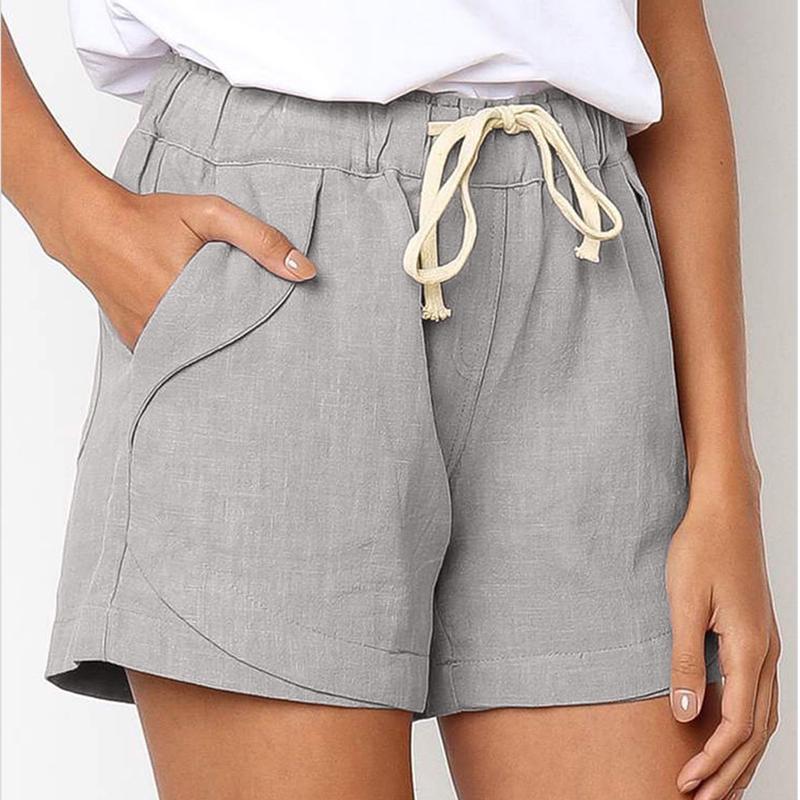 women's plus size linen shorts