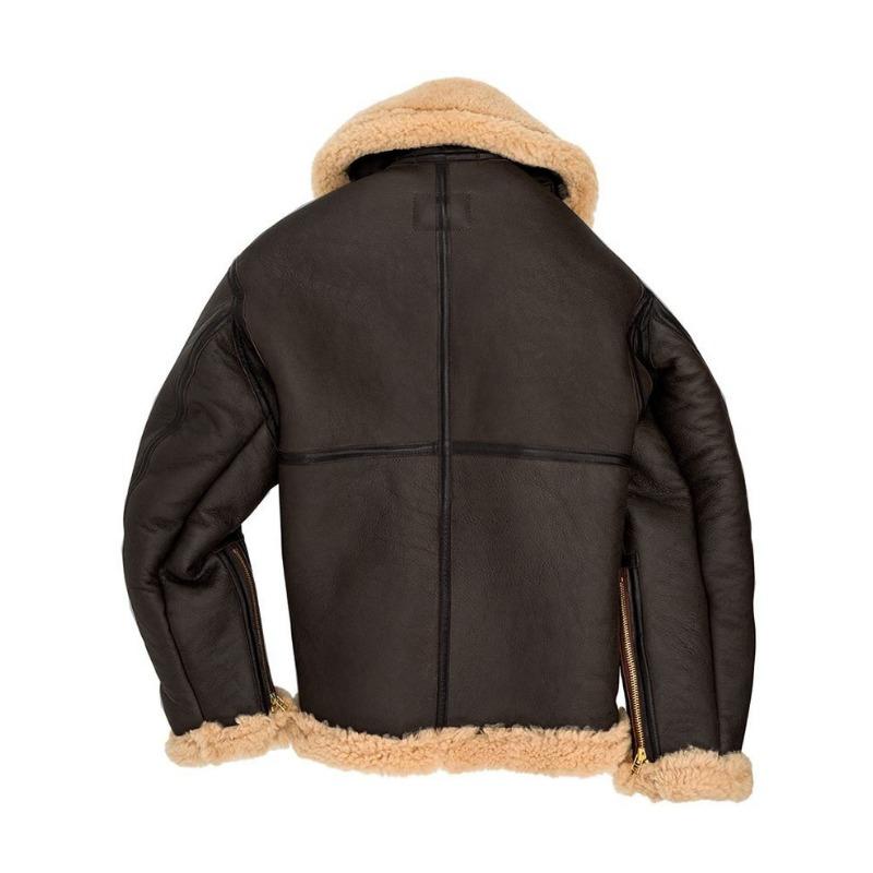 Herren Pelz Integrierter Verdickter Cross Heavy Industry Ledermantel Pelz Integriert