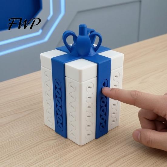 Sturdy 3D Printed Gift Cases Puzzle Box with Hidden Storage Compartment for Pranks And Multi Step Unboxing Puzzles Party Surprises, Reusable