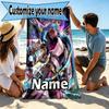 Custom Name Personalized Jinx Print Beach Towel, for Trip Camping Beach Party Home Decor, Birthday Gift for Family & Friends