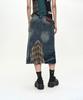 Andersson Bell Pleats Combo Flipped Denim Skirt Apa887W(Blue)