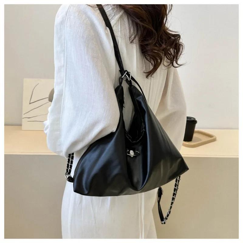 Geantă de umăr de damă de mare capacitate Geantă crossbody de damă Geantă de clasă pentru studenți Stil nou leneș de lux