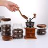 Kitchen High Borosilicate Glass Sealed jar Canister Glass Container Wood Lid Food Storage Jar Coffee Bean Wheaten Grain Oat Can