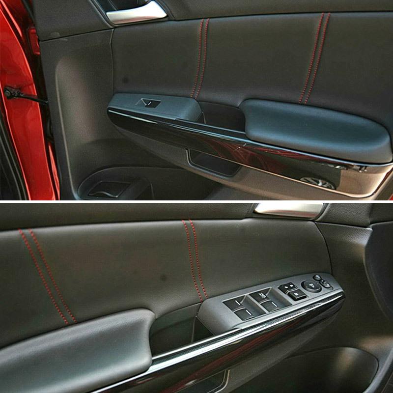 Vtear Car Seat Armrest Cover Interior Door Panel Arm Rest Protective Microfiber Leather Accessories Parts For Honda Accord 2003