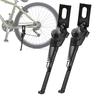 2PCS Black Carbon Steel Adjustable Side Kick Stand Kickstand Support Stand for Kids Bike Bicycle Replacement12 Inch
