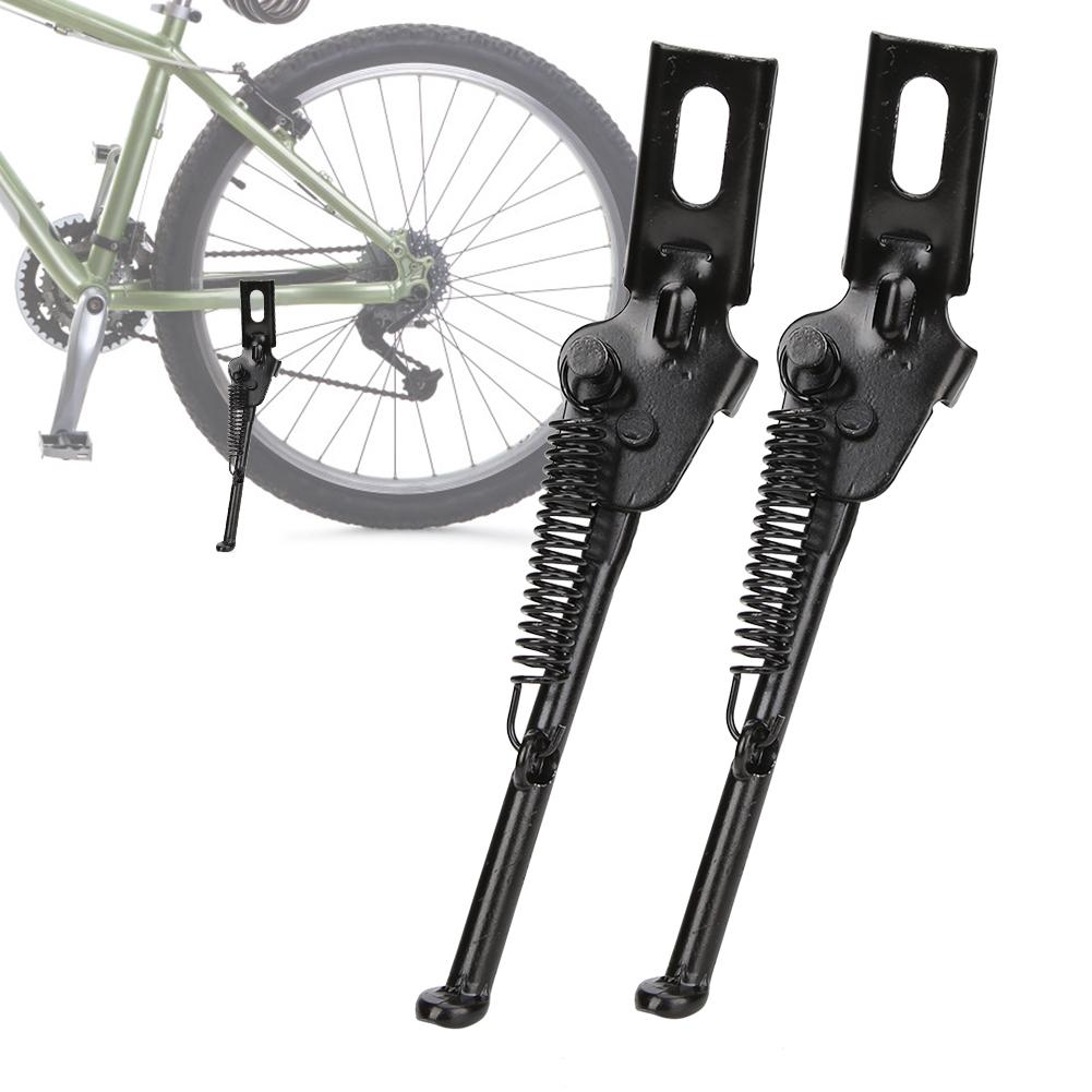 2PCS Black Carbon Steel Adjustable Side Kick Stand Kickstand Support Stand for Kids Bike Bicycle Replacement12 Inch