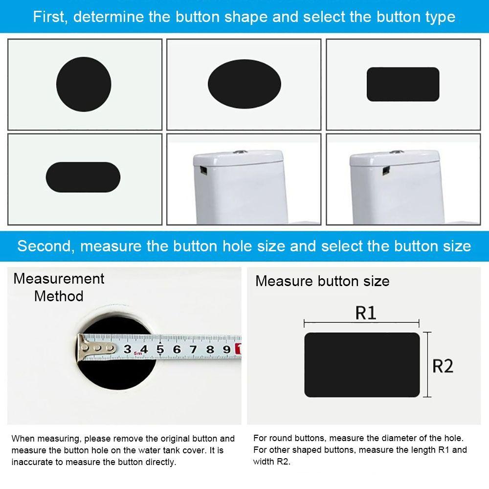 1Pcs 47/57/70mm Toilet Push Buttons Plastic Dual Flush Button  Bathroom Accessories