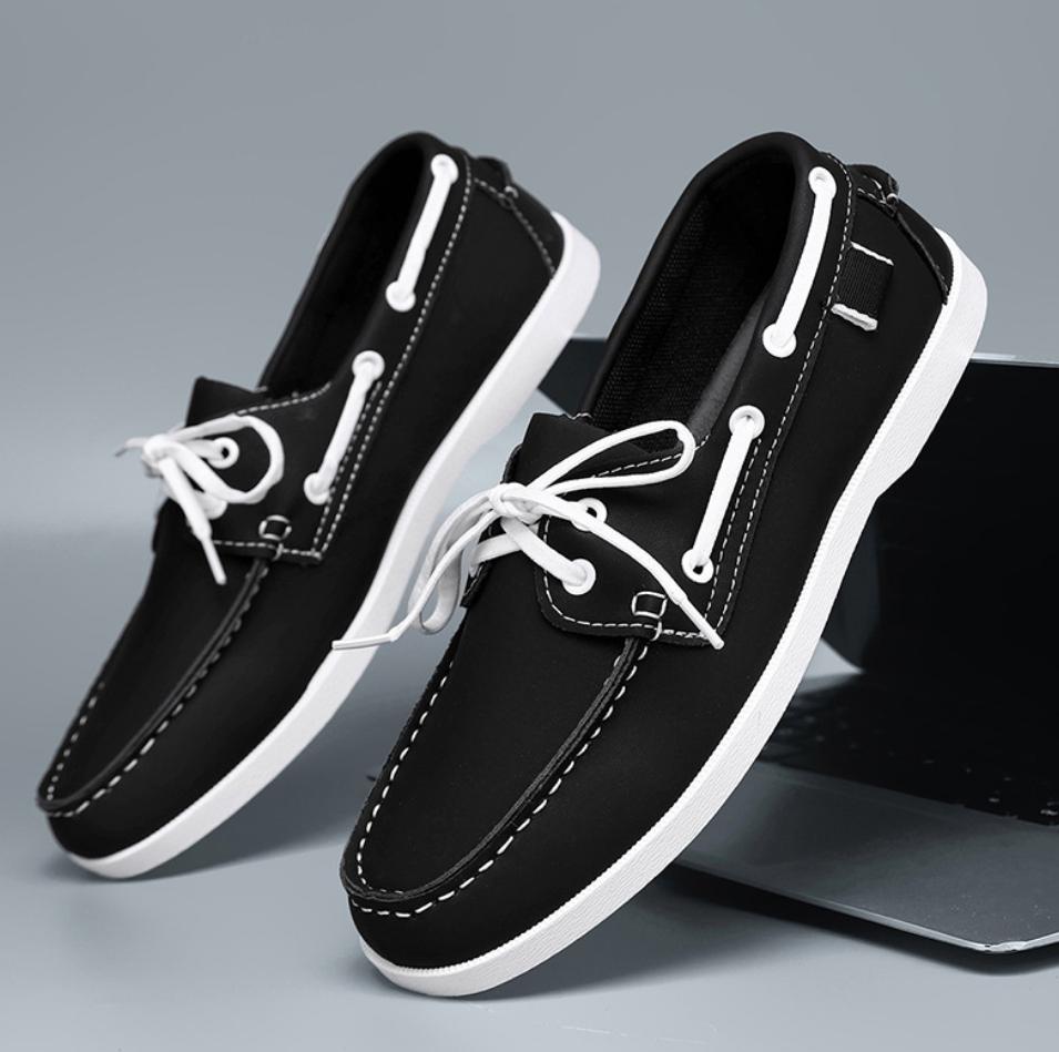 Fashion New Leather Dress Boat Shoes for Man Stylish Business Male Loafers Brand Slip on Casual Flats Moccasins Breathable Formal Shoes