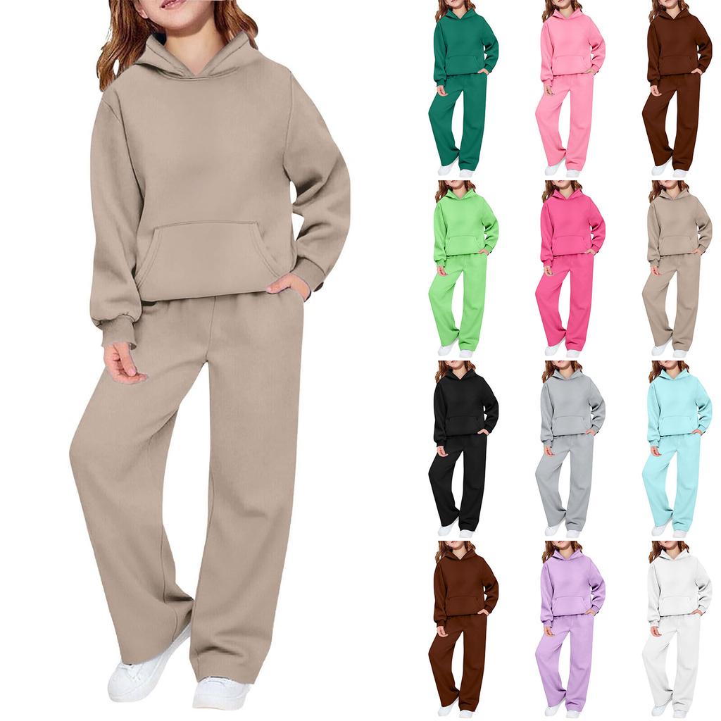 Kapuzenpullover und Hose Set für Jungen Mädchen Alter 6-12 Sportbekleidung Outfit