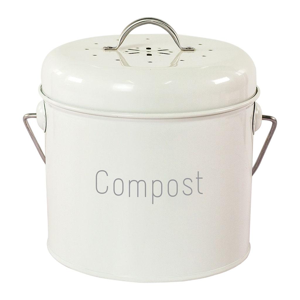 3L Stainless Steel Kitchen Compost Bin Recycling 1.3 Gallon Compost Bucket Farmhouse Compost Bin with Lid for Food Waste Rust