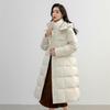 YAYA 2024 Women's Long Hooded Cinch-Waist Down Jacket