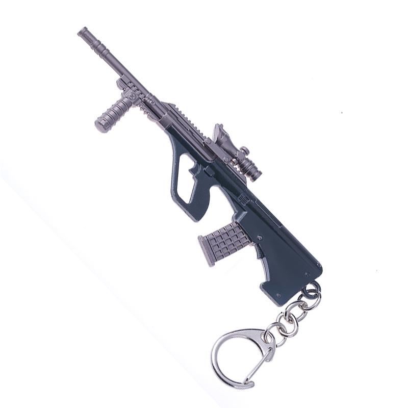 12cm PlayerUnknown's Battlegrounds Chicken Dinner Keychain & Weapon Figurine - Creative Classic Gift
