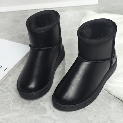 Inverno novas botas de neve femininas edição coreana fundo plano pelúcia engrossado casal casual manga curta sapatos de algodão feminino