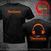 Technics Headphone Print T Shirts Unisex Disco Dj Party House Detroid Harajuku Fashion T Shirt Oversized Tshirt Trendy Dj Tee Tops