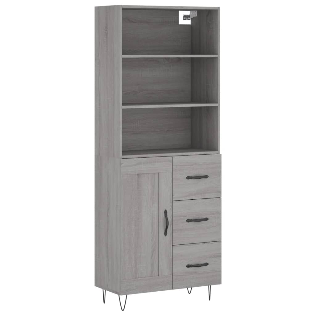 Highboard Gray Sonoma 69.5 x 34 x 180 cm Particleboard