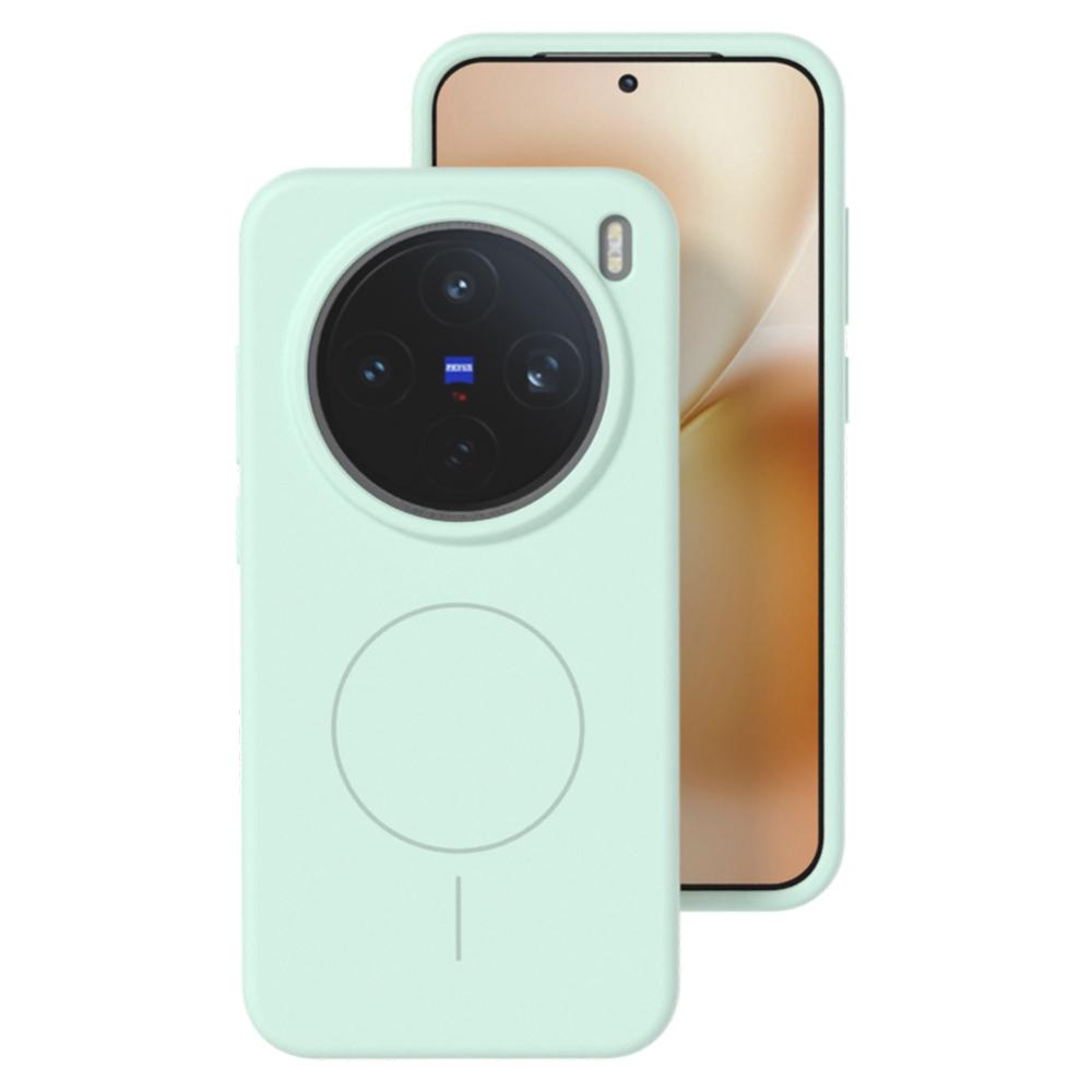 For vivo X200s 5G Liquid Silicone Case Compatible with MagSafe Skin-Touch Phone Cover